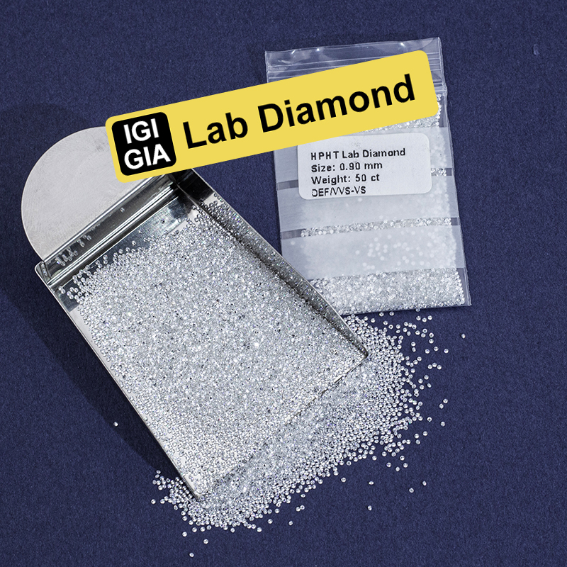 Messi Jewelry HPHT Lab Diamonds DEF VVS Melee 1mm 2mm 3mm Round Cut High Quality Loose Lab Grown Diamond