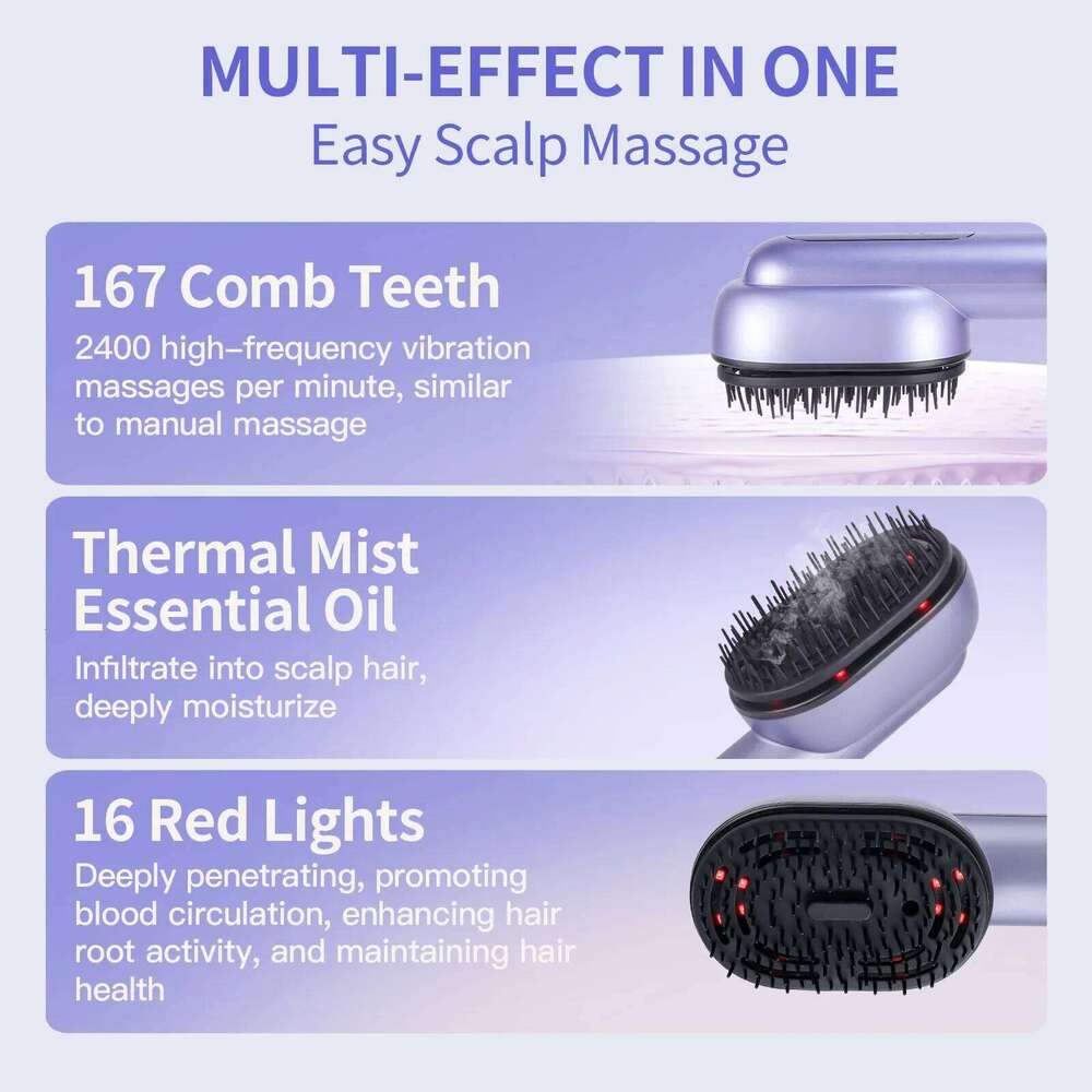 Electric Vibration Massage Follicles Comb Scalp Oil Applicator Massager Hair Growth Relief Head Pressure
