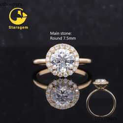 Starsgem Custom Diamond Wedding Ring Woman S925 10K 14K 18K Gold Fine Jewelry Engagement Moissanite Ring