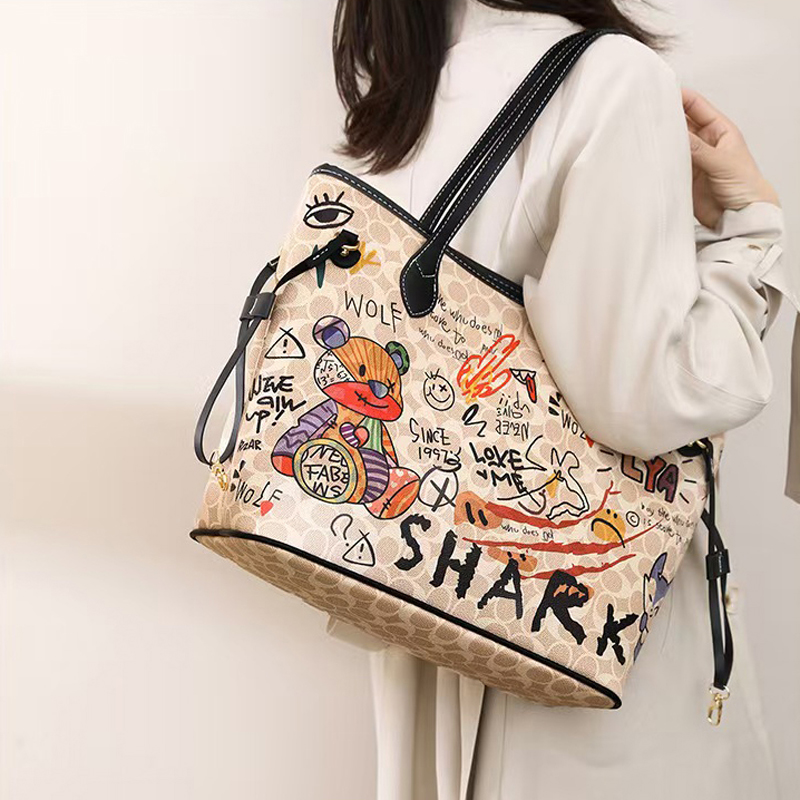Designer Bag Shoulder Bag Luxury Bag Crossbody Purse Designer temperament graffiti cylindrical everything stylish single shoulder crossbody bagssss