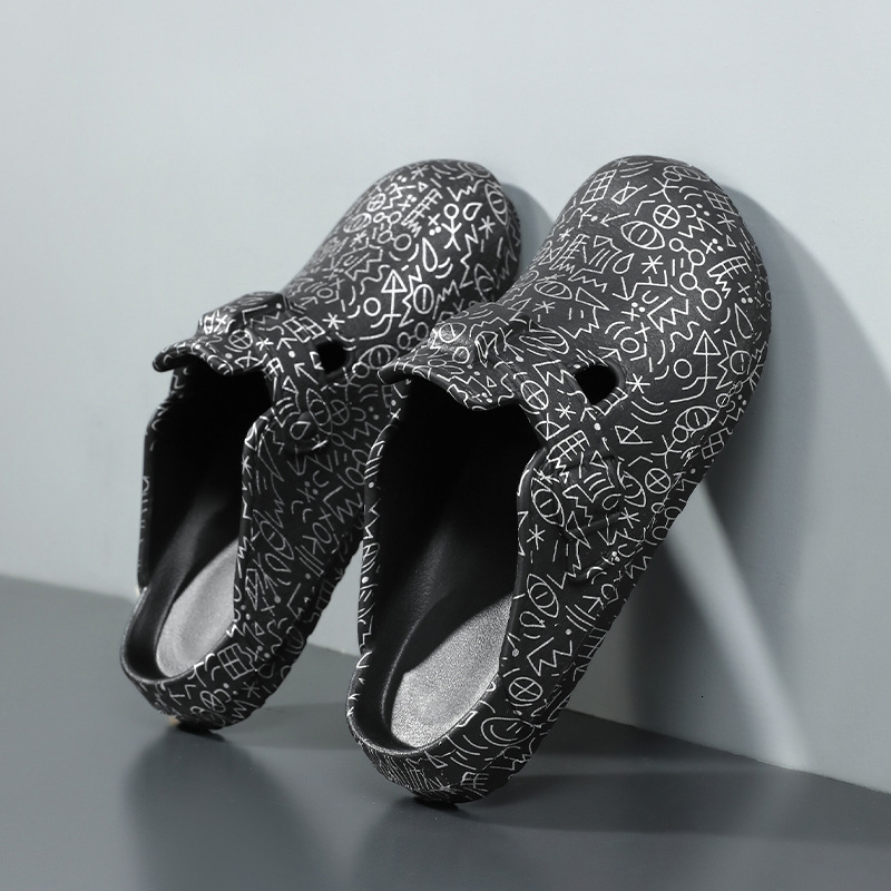 Luxury Brand Designer Shoes Manet K8030-3- Couple Boken Slide Sandals-36-47-P23