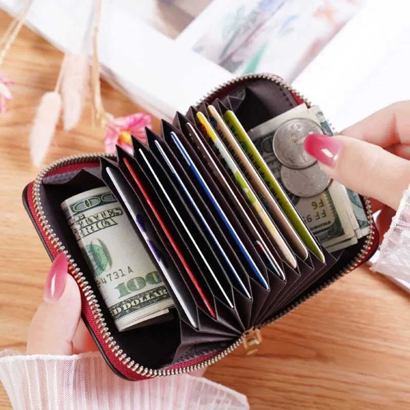 Disney Mickey Mouse Card Bag Wallets Zipper Women Cartoon Fashion Coin Purse Girls Clutch Luxury Credit ID Card Holder 11 Bits W250722