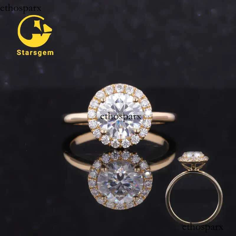 Starsgem Custom Diamond Wedding Ring Woman S925 10K 14K 18K Gold Fine Jewelry Engagement Moissanite Ring