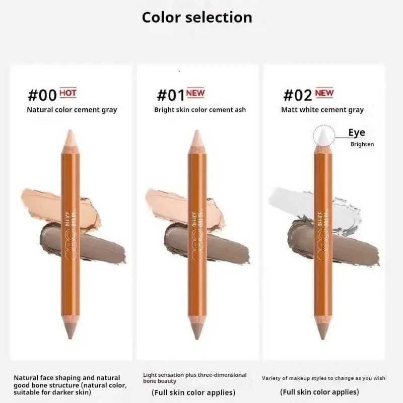 UTOFFICE Double-ended Shadow Pencil Grooming Crayon Refractive Light Shadow Contour Highlighter OOO Original Makeup Cosmetics W250722