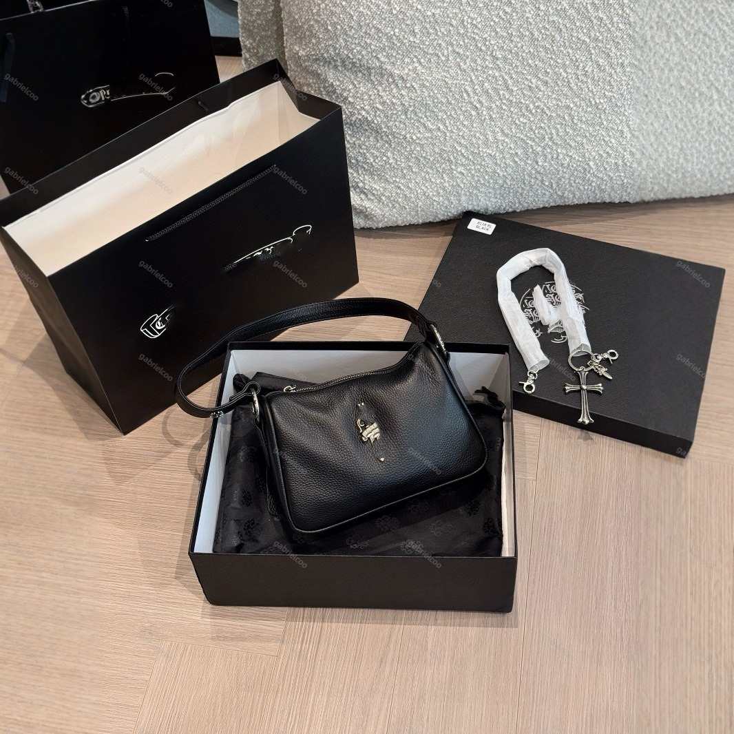 Storage bag Genuine Leather Crossbody Bag with Chain Strap Medium Heart-Shaped Underarm Purse