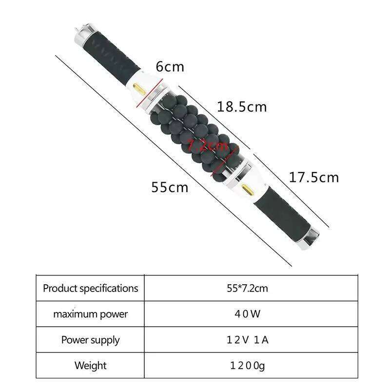 7D Rolling Beads Cylinder Therapy Rotating Roller Fiess Massager Anti-Cellulite Sliming Body Contouring hine