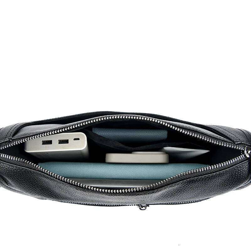 Men's Genuine Leather Shoulder Bag Retro Original Cowhide Horizontal Crossbody Deluxe Flap Messenger Bags For 11 Inch Ipad