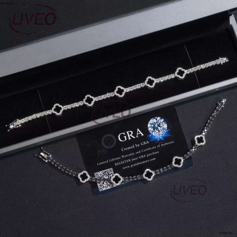 925 Jewelry VVS Iced Out Sterling Silver Gold Moissanite Cuban Anklet Hip Hop Pass Dias Tester Cuban Link Chains Pendant Women Gift