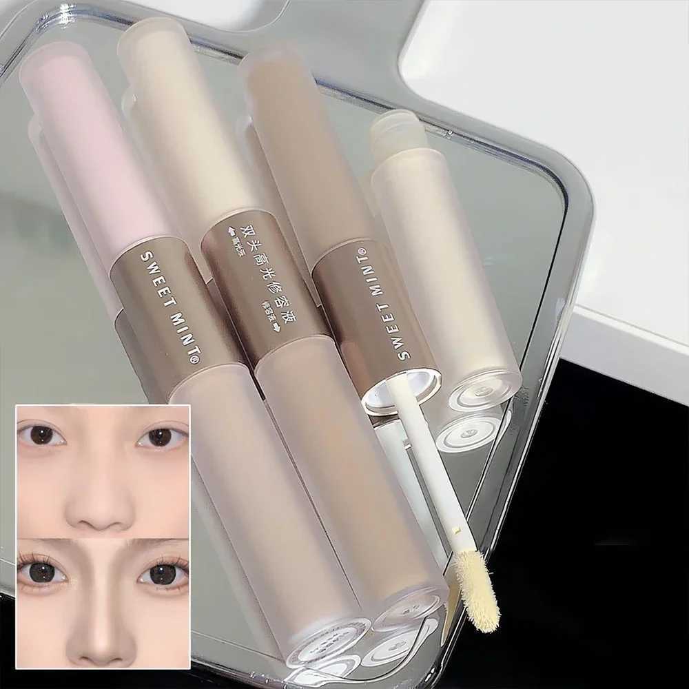 2-in-1 Matte Contouring Bronzer Stick Highlighter Gray Brown Nose Shadow Cream Double-ended Brightening Highlighter Makeup Cosmetic W250722
