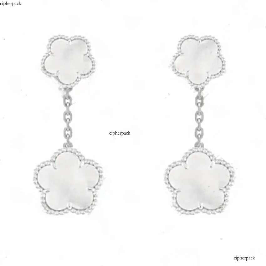 gold clover quality designer jewerly stud sterg sier jewelry high end gift woman earring