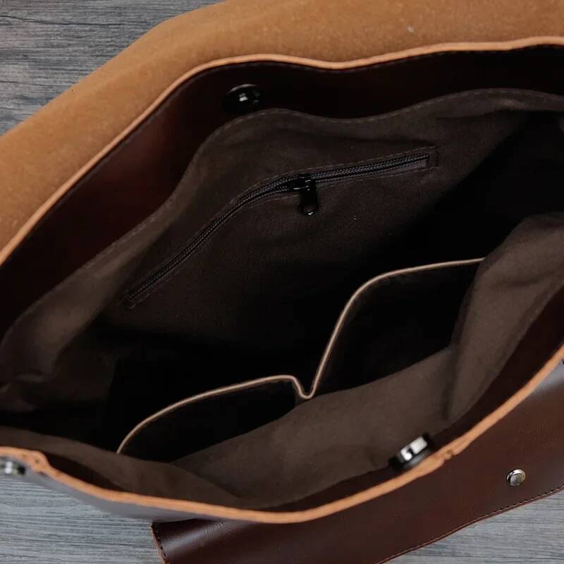 Vintage Leather Men's Fashion for Men Women Large Capacity Couple Backpack Travel Laptop Backpacks Bag high-quality
