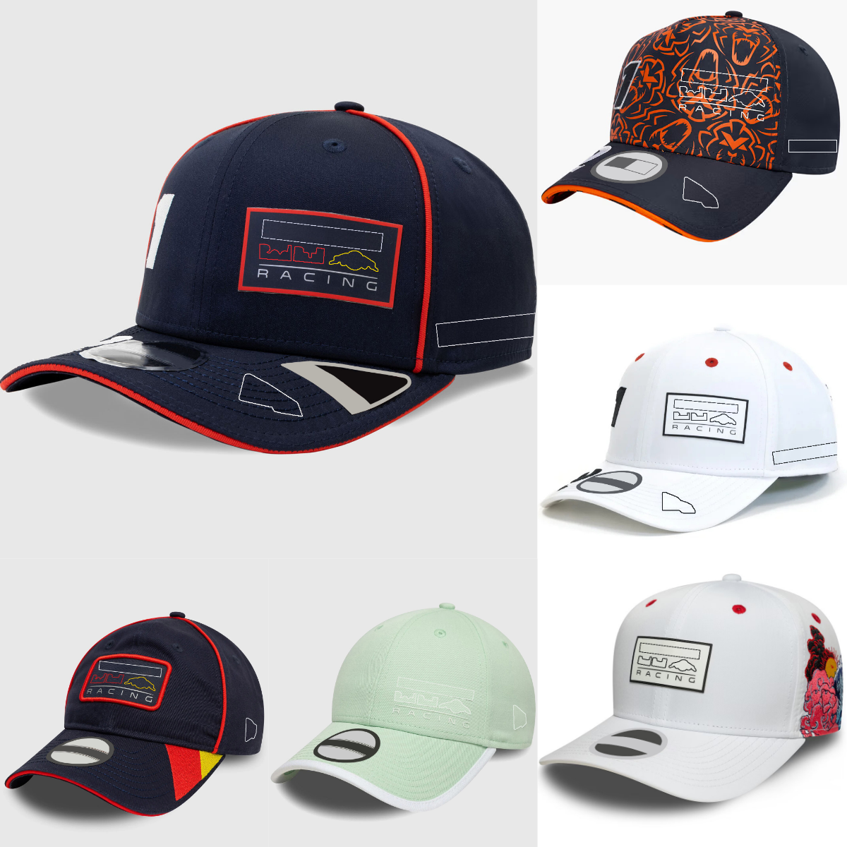 2025 F1 Team Racing Cap Formula 1 Driver Cap F1 Car Fans Fashion Embroidery Baseball Cap Summer Men's Curved Brim Caps Unisex Sun Hat