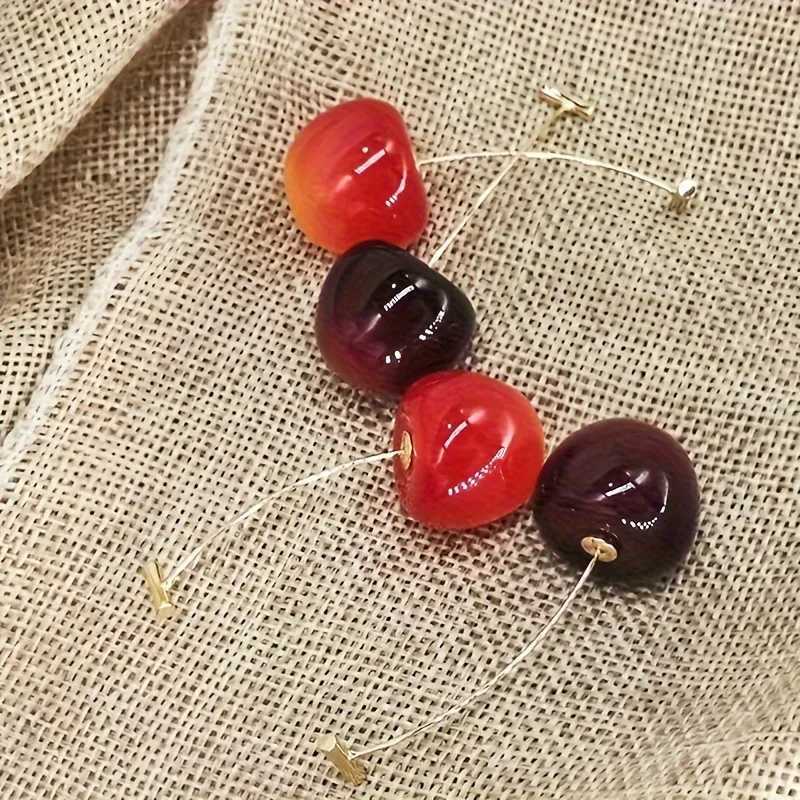 Sweet Red Cherry Earrings for Women Fashion Delicate Fruit Design Drop Dangle Earrings Wedding Party Korean Ear Jewelry Gift XJ250722