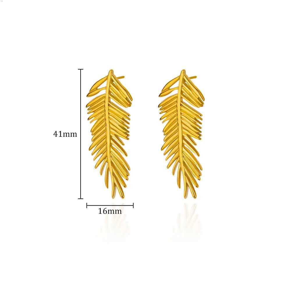 Fashion Tassel Earrings For Women Vintage Gold Color Stainless Steel Piercing Stud Ear Accessories Aesthetic Jewelry Party XJ250722