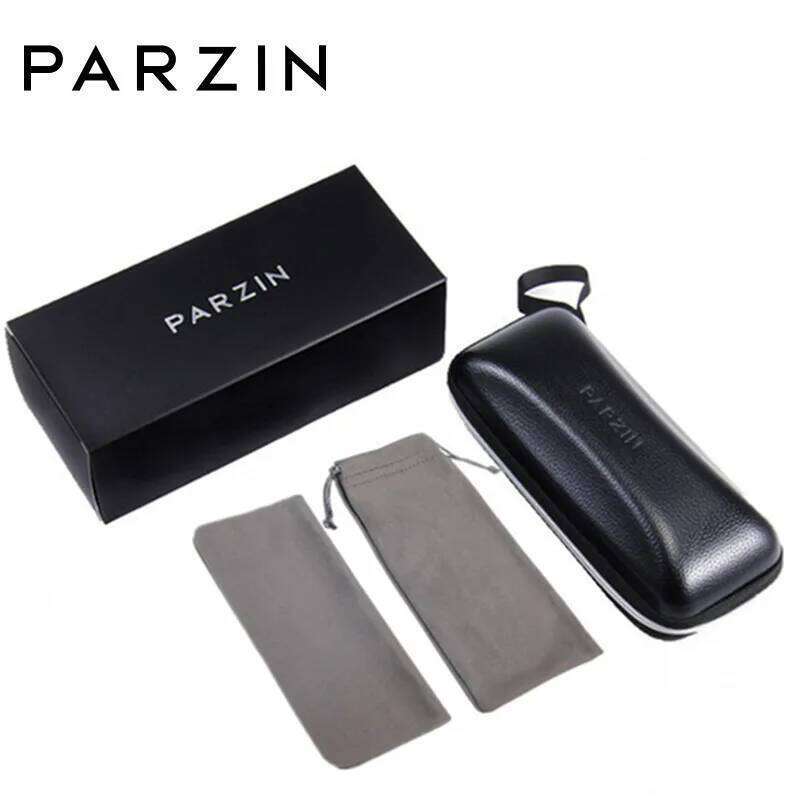 PARZIN Classic Aviation Sunglasses Men Women Brand Design Alloy Frame Pilot Polarized Sun Glasses For Driving Male Black UV400
