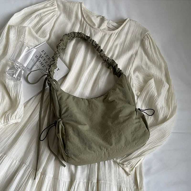 Soft Design Cloth Small Shopper Shopping Underarm Bags Lady Shoulder Bag for Women 2024 Trend Fashion Y2K Handbags Bag XJ250704