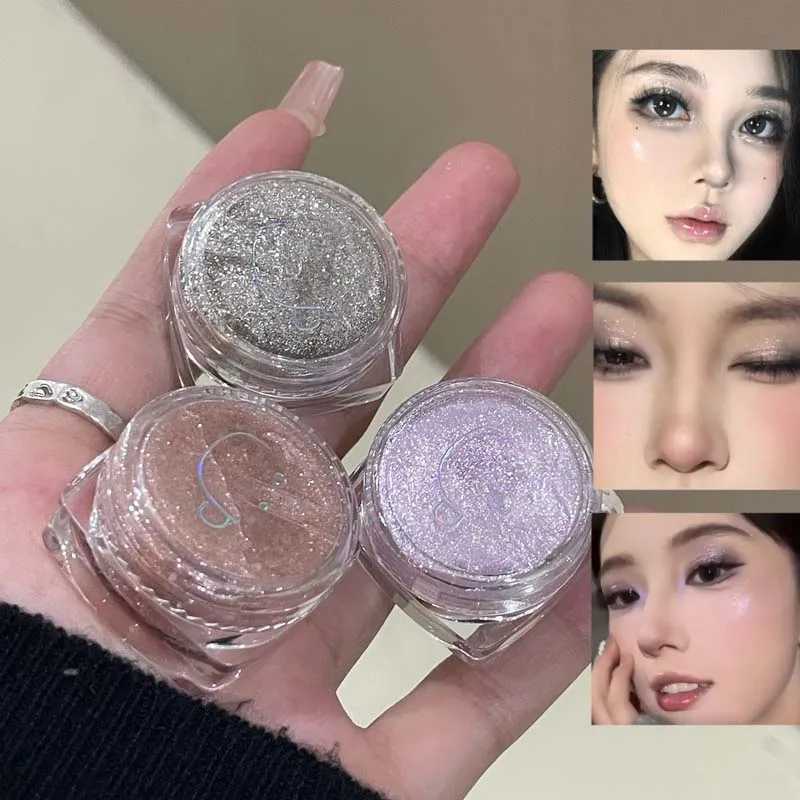 Diamond Purple Liquid Gel Eyeshadow l Glitter Highlighter Sequins Monochrome Shimmer Eyeshadow Brightening Quick Drying Makeup W250722
