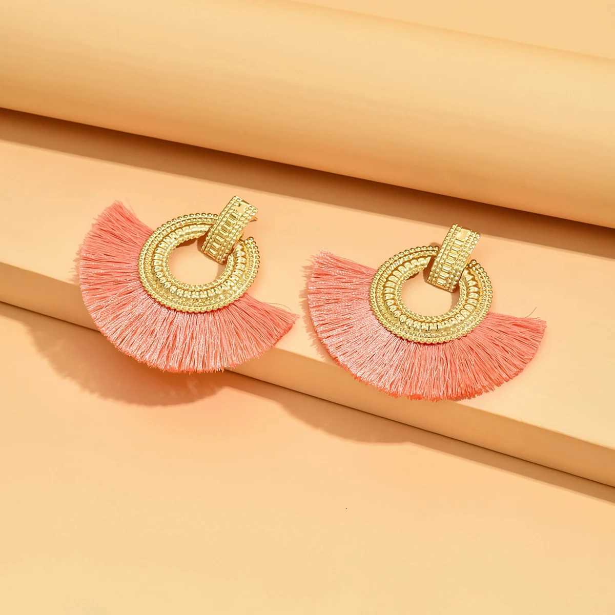 Fashion Bohemian Earrings for Women Big Tassel Dangle Blue Fringe Female Earrings Statement Wedding 2024 Jewelry XJ250722