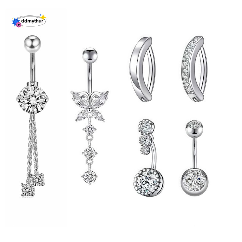 Hot-Selling Butterfly with Dia Stud Belly Button Ring Body Piercing Jewelry ddmythur
