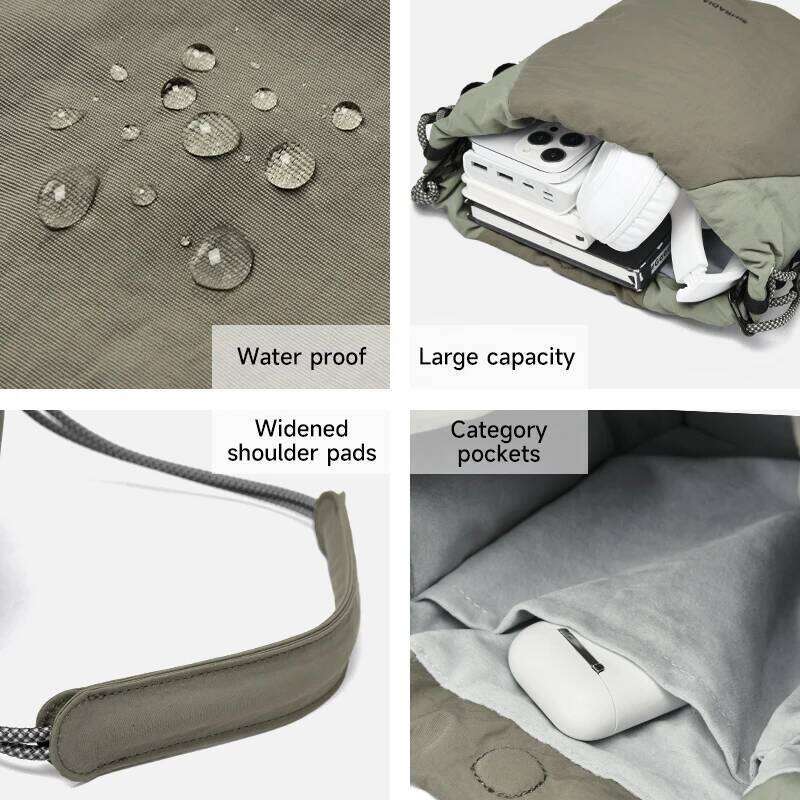 Oxford Women's Shoulder Anti-Collision Camera Crossbody Bag Waterproof Magnetic Buckle Drawstring Design For Outdoor Travel