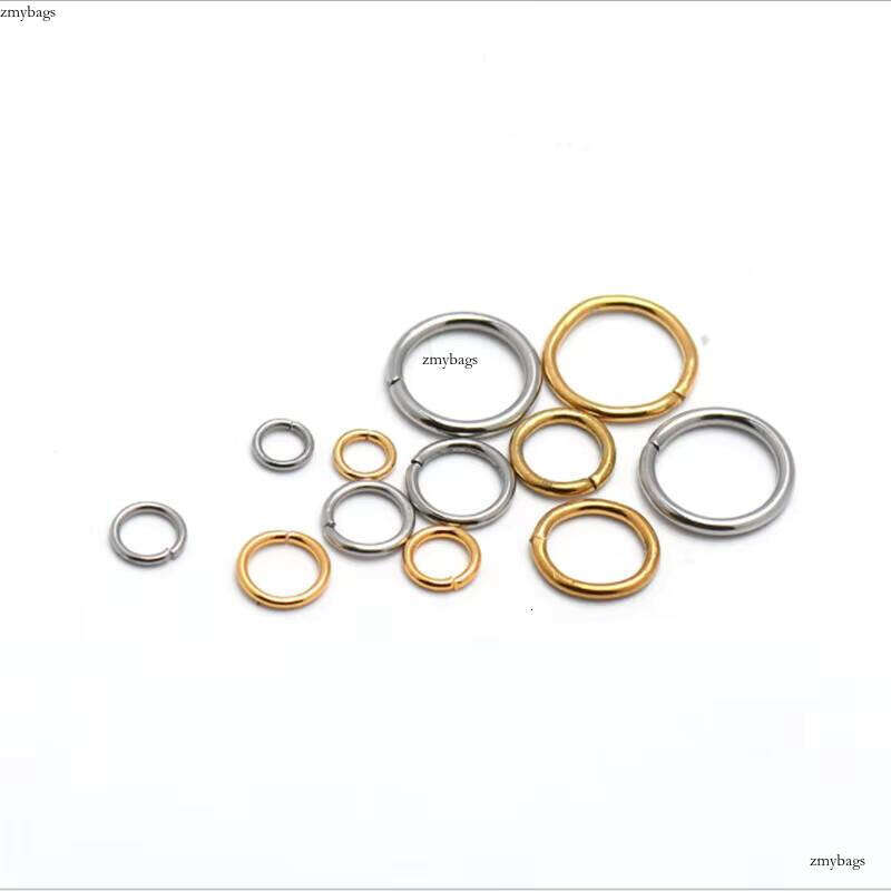 Stainless steel single hand connected closed DIY necklace accessory connection ring