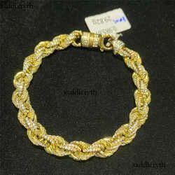 Vvs1 7mm 9mm 11mm Rope Bracelet Sier 5mm Necklace Iced Moissanite Dia Clasp Sterling Cuban Chain Hip Hop Out Scees