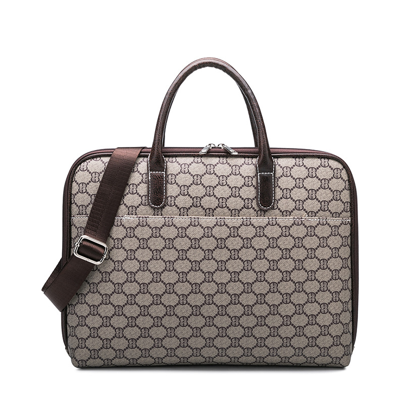 Printed bag handbag business computer briefcase one shoulder crossbody bag women one shoulder document 2025