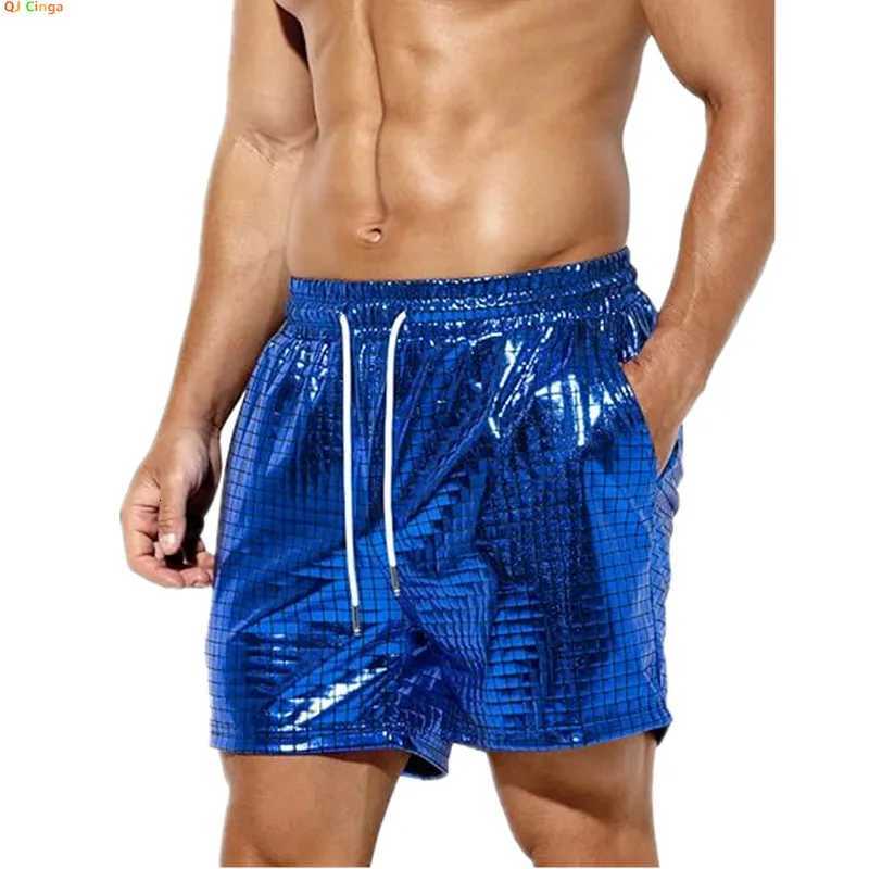 Summer Mens Drawstring Shorts Green Red Blue Optional Suitable for Beach Casual Shorts Y2508141