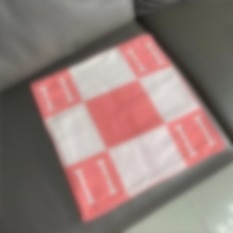 Designer pillowcase H Nordic-style pillowcase sample house lunch break sofa cushion car lumbar support backrest cushion wool knitted pillow