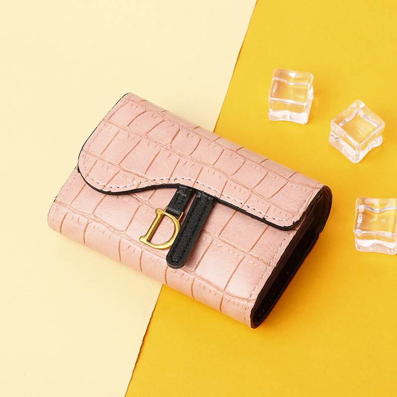 Designer Wallet European Style Luxury Feel Compact Wallet for Women - Crocodile Embossed Leather with Multi Card Slots & Coin Pocket