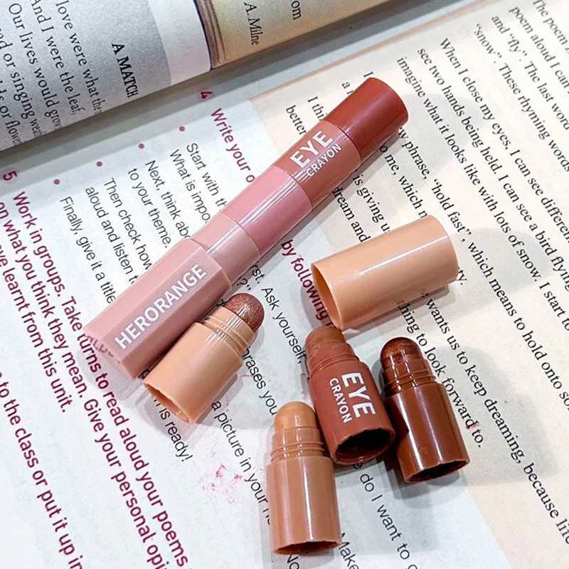 HERORANGE Mini Bullet Eyeshadow - 4 Colors Highlight Matte Shimmer; Easy-On-the-Go Eyeshadow Stick W250722