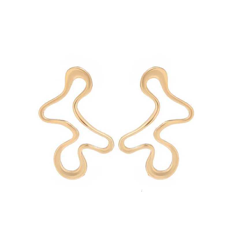 Minimalist Metal Irregular Hollow Pendant Earrings For Women Punk Gold Color Geometric Statement Earring Charm Ear Jewelry XJ250722