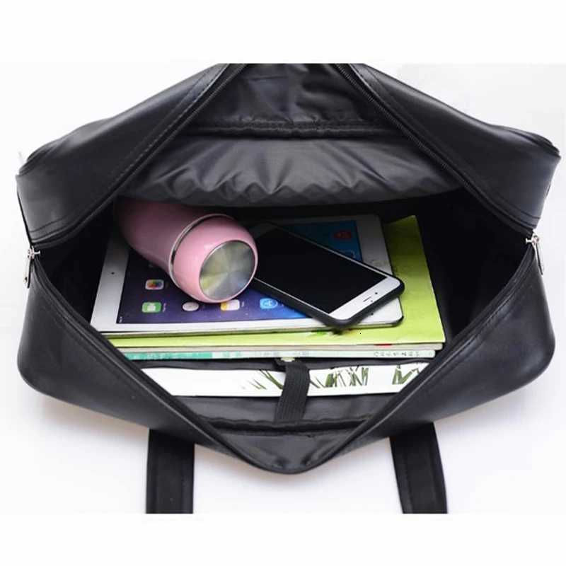 Student JK Handbag Waterproof PU Leather Single Shoulder Uniform Bag for Men and Women Official Document Commuter Backpack Y250722