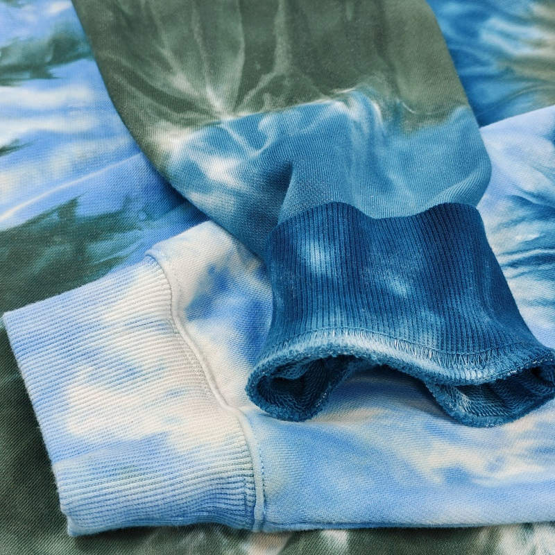 American Vintage Trend Tie-Dye Hoodie with Letter Print Pattern Comfortable fabric Customizable Design
