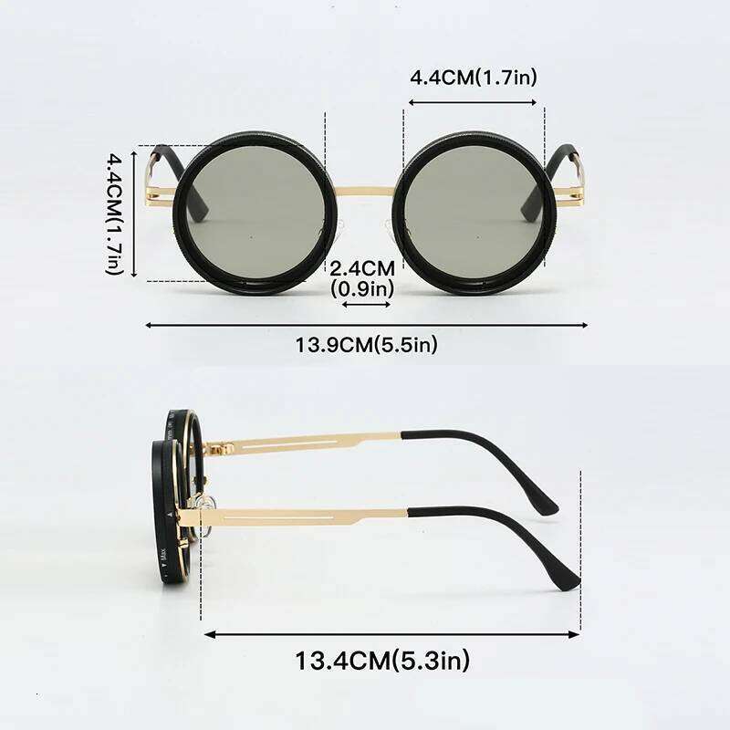 KAMMPT Adjustable Tint Polarized Sunglasses with Built-in ND Filter Men Fashion Vintage Design Shades Women Anti-UV Sun Glasses