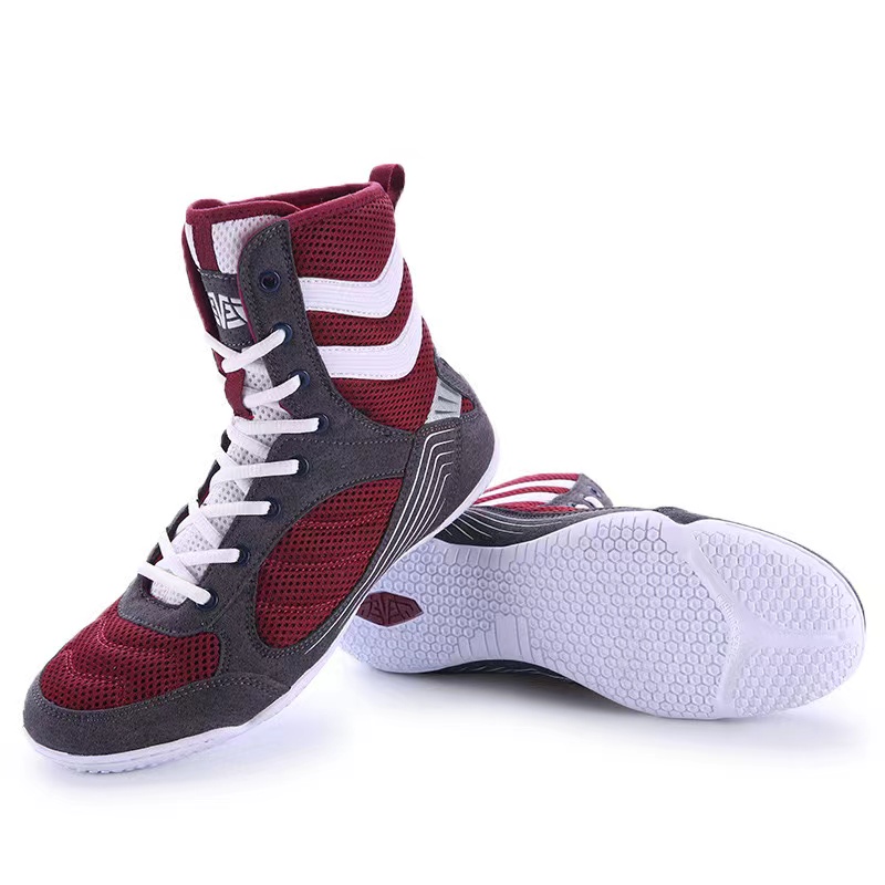 Cross border boxing shoes men's professional combat shoes fighting shoes wrestling shoes Sanda shoes women's indoor fitness training shoes