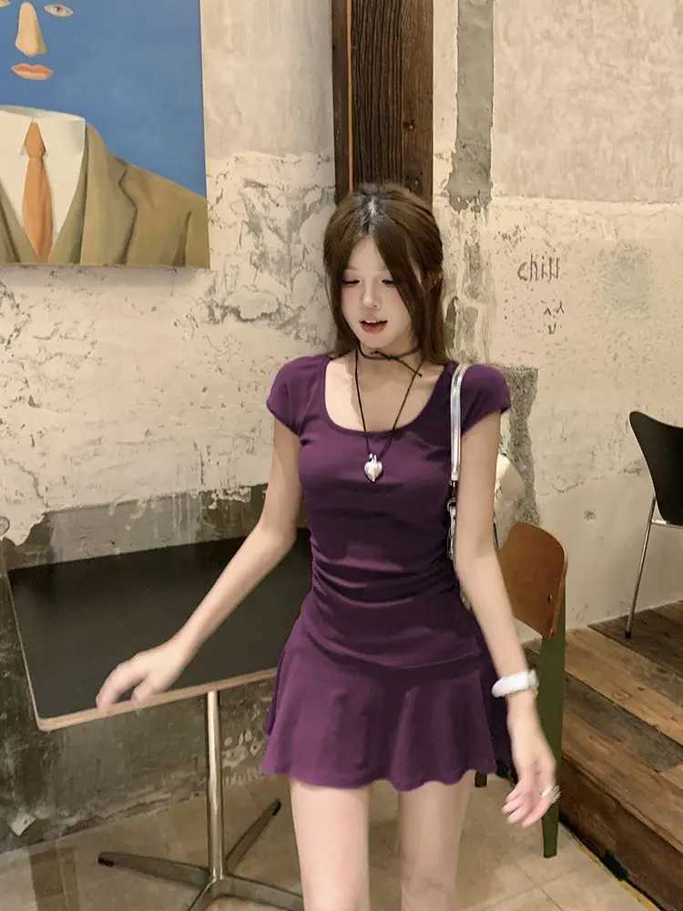 New Women Slim Temperament Black Mini Dress Sexy Summer Knit Waist Skirt Spice Girls Dresses Bodycon Dress High Quality XJ250722