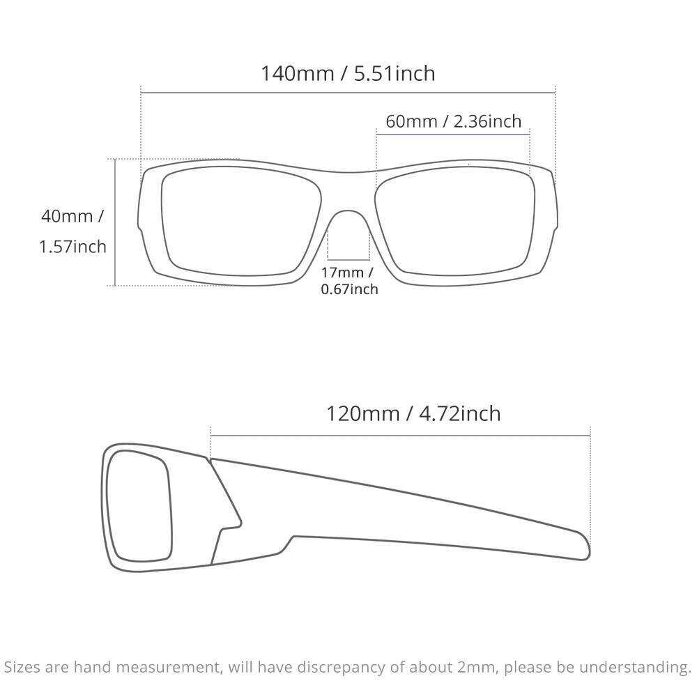 KDEAM Military Fans Rectangular Sunglasses for Men Cycling Sports Polarized Sun Glasses Women Colorful Fishing Driving Goggles