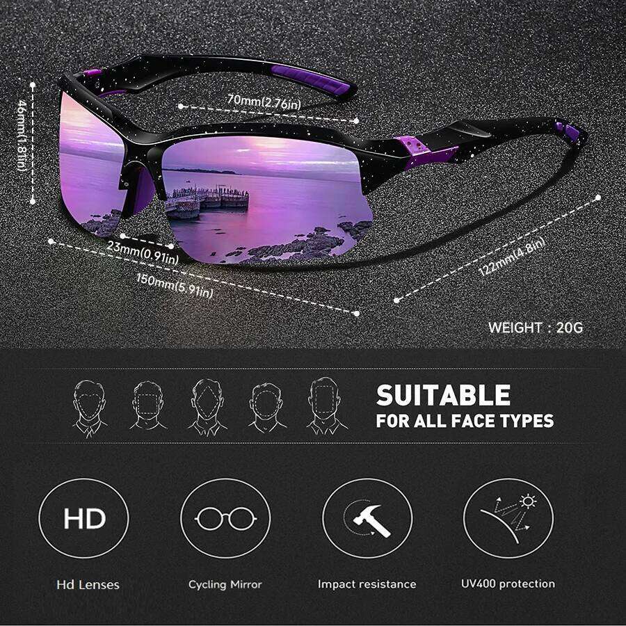 40 PCS Fashion Vintage Half Frame Driving Fishing Cycling Sports Sunglasses Men Women Mountaineering Sun Glasses UV400 Eyewear
