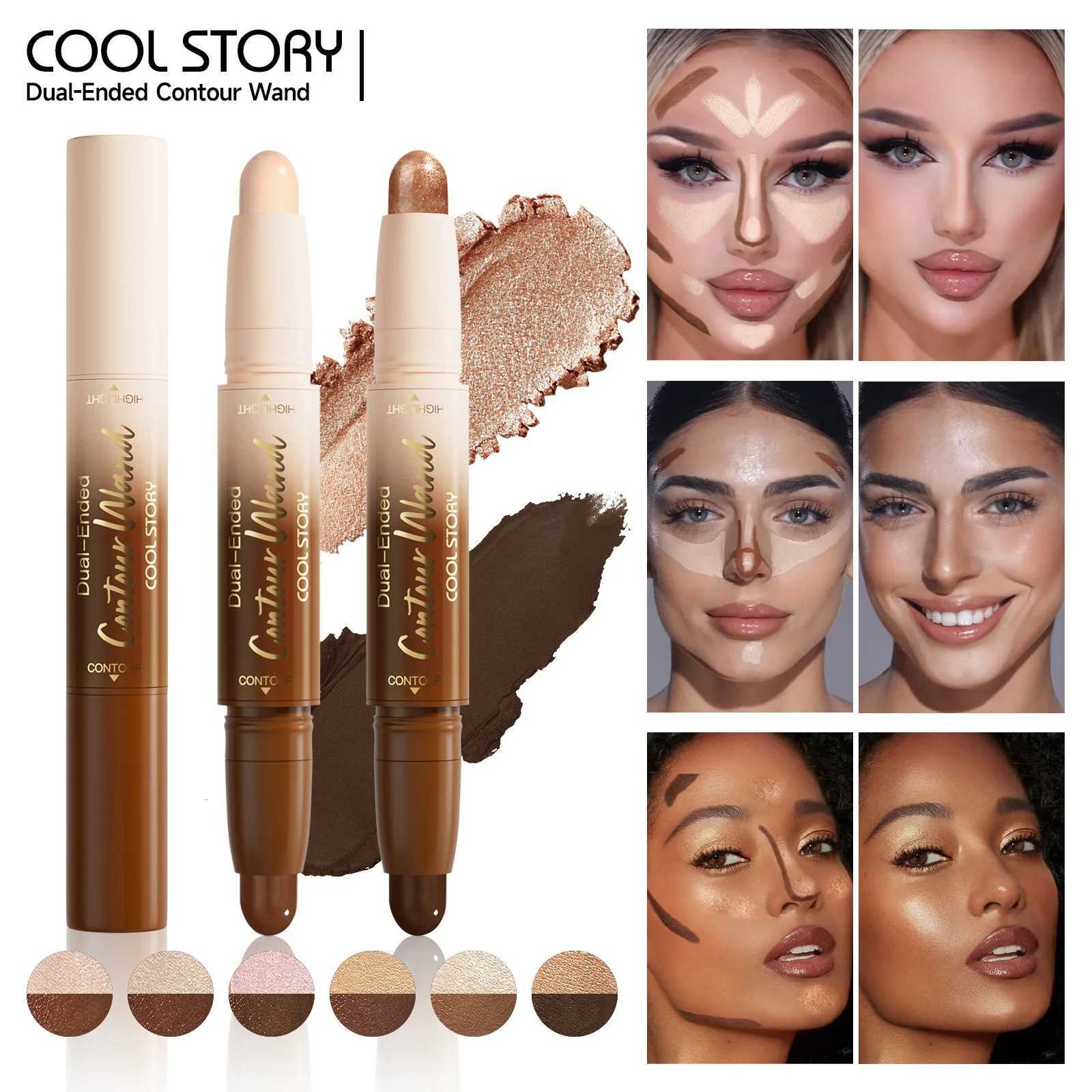 6 Color High Gloss Contouring Stick Face Brightening Sleeper Silkworm Pen Matte Finish Face Contour Shadow W250722