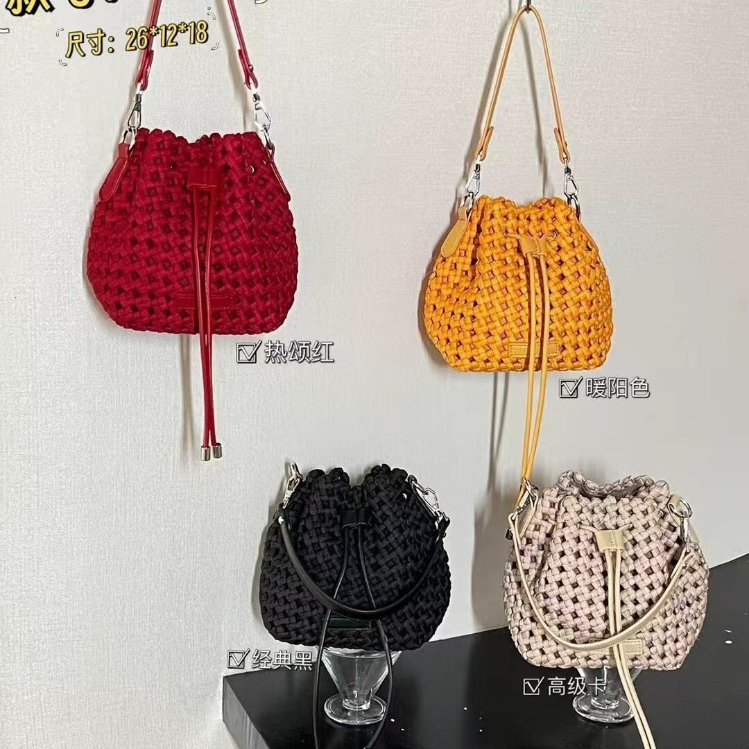 Free shipping designer bag 2025 New High End Handbag Bucket Bag Pure Handwoven Bag Niche Single Shoulder Bag Crossbody Bag
