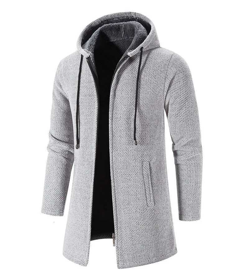 2025 Sweatwear Mens Hoodies Long Sleeve Sweatshirts for Men Zipper Hooded Mens Oversize Winter Top Jacket Coat Black Sweater W250722