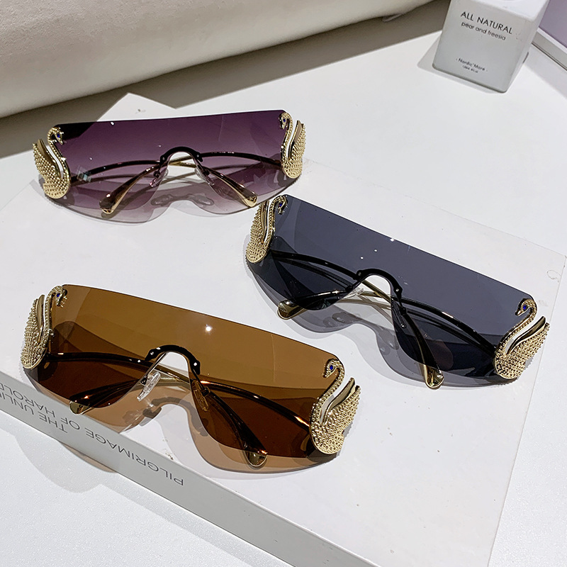 Designer Sunglasses For Women Oversize Frame Sunglasses Luxury Polarized Lens Goggle Pilot PC Frame Oversized UV400 Eyewear Luxury Style Sunglasses DS