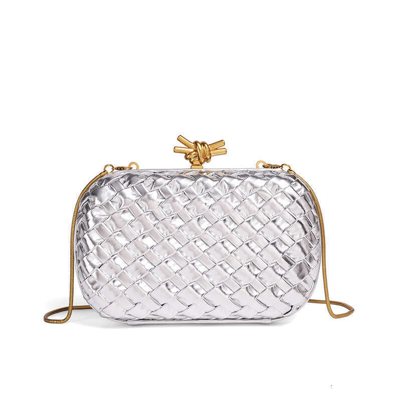 2025 New Luxury Style Handwoven Chain Clutch Fashion Evening Commuter Box Single Shoulder Crossbody Bag Weave Designer Luxury handbag