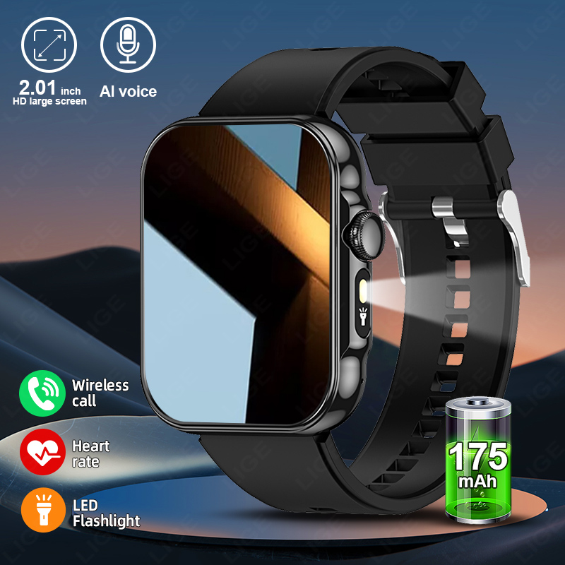 LIGE Fitness tracker watch with heart rate monitor large screen activity tracker with pedometer sleep monitoring calories pedometer smart watch men�