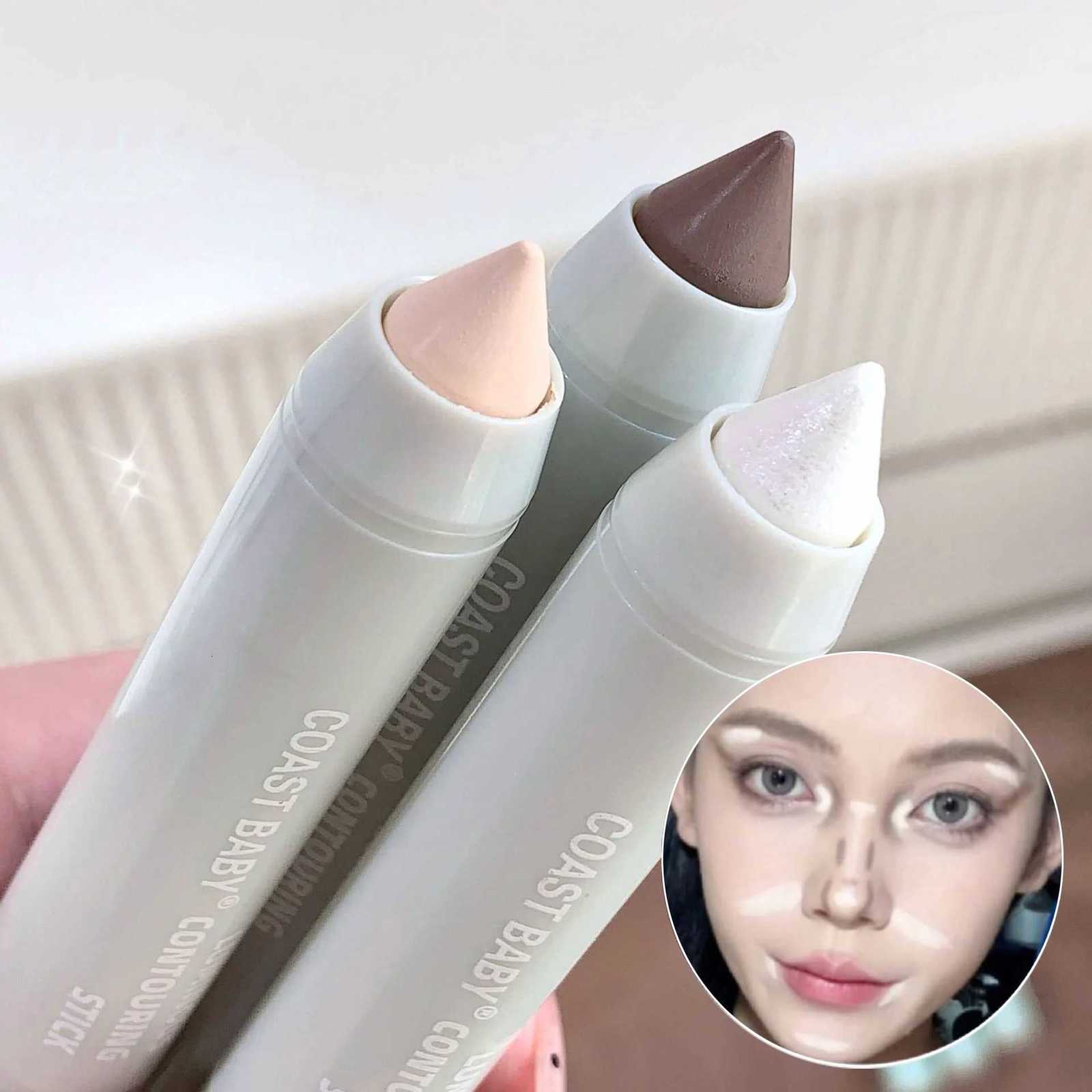 3D Contour Stick Moisturizing Silky Natural Matte Shimmer Face Brightener Multifunctional Highlight for Nose Shadow Makeup Contour W250722