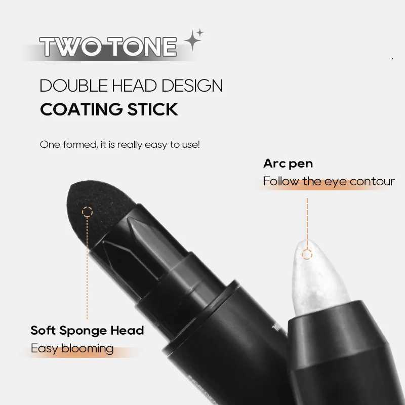 Lescent Eyeshadow Pencil Stick Highlight Stick Black Gray Shimmer Eyeshadow Pen with Eyeliner 1 piece W250722