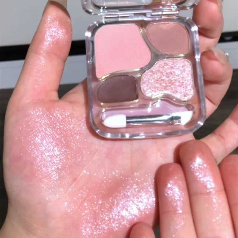 Little Ondine Four Color Eyeshadow Undercover Powder Palette Highlighting Natural Nudes Korean Makeup Glitter Eyeshadow W250722