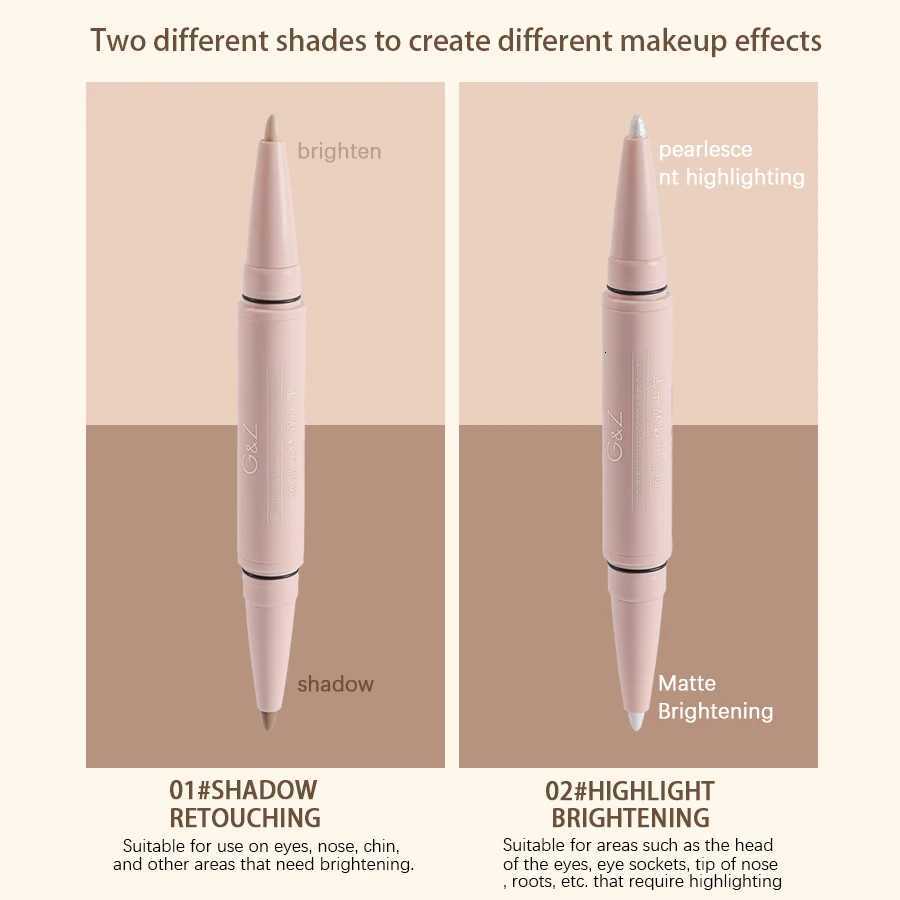 2-in-1 Stereo Facial Dual Head Pen Deepens Contour Lines to Shape Small Faces Making Them Silky Smooth Compact and Portable W250722
