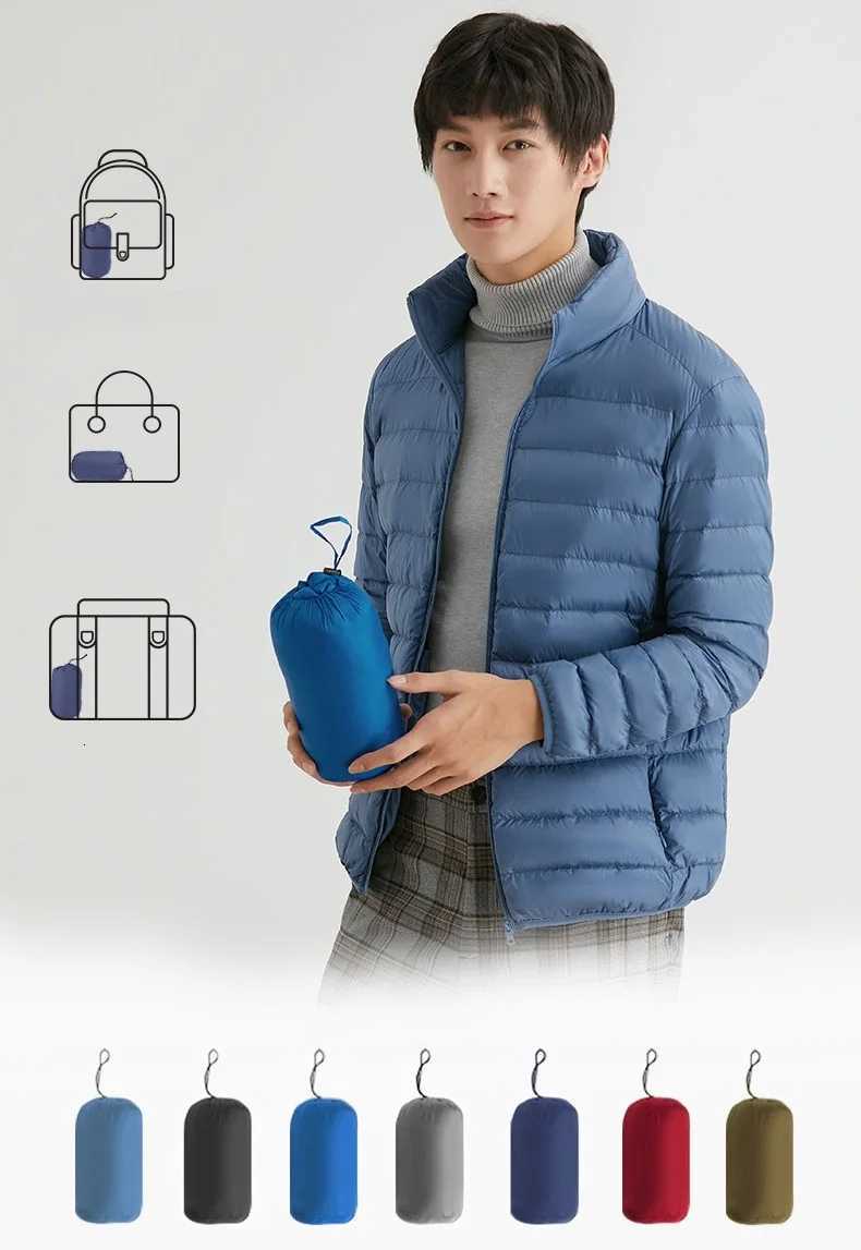 NewBang Men White Duck Down Jacket Ultra Light Down Jacket Men Windbreaker Feather Jacket Man Lightweight Portable Warm Coat W250722